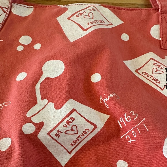 Juicy Couture Y2K Tote Bag Orange Pink Canvas Bag - Picture 15 of 16